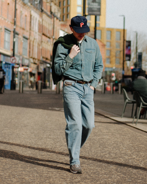 DOCKMAN SPORTS SHIRT - FADED INDIGO