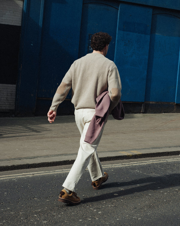 SELVEDGE STRAIGHT LEG DENIM JEAN - ECRU