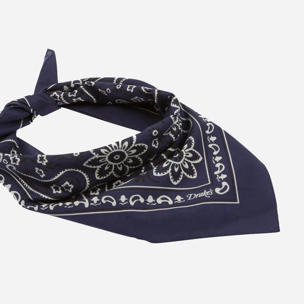 CLASSIC PAISLEY BANDANA - NAVY