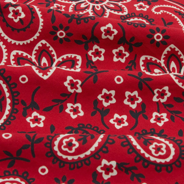 CLASSIC PAISLEY BANDANA - RED