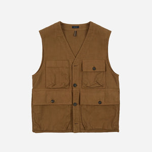 Drakes - UTILITY VEST - TOBACCO -  - Main Front View