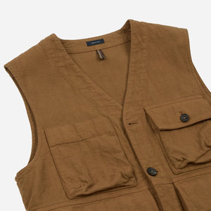 Drakes - UTILITY VEST - TOBACCO -  - Alternative View 1