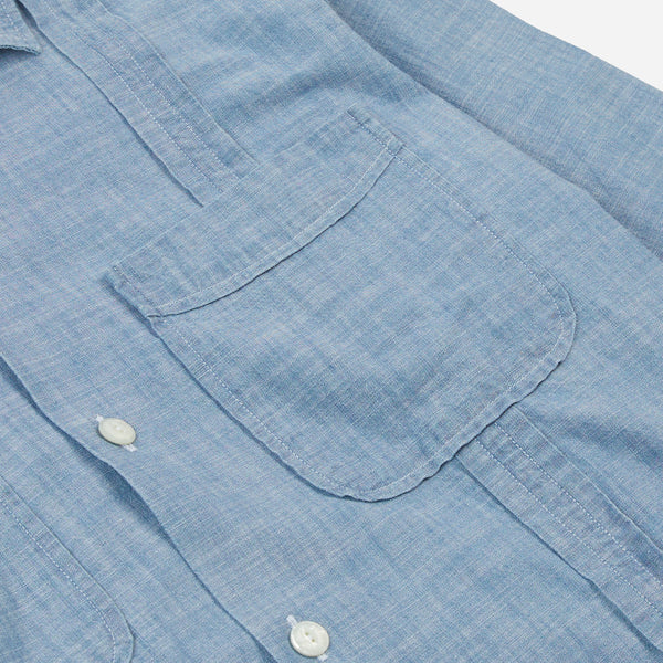 CUBAN CHAMBRAY SHIRT - BLEACH WASH