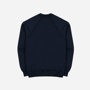 Drakes - Drake's Crew Neck Sweat - Washed Navy -  - Alternative View 1