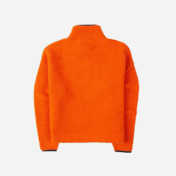 BOUCLE WOOL FLEECE JACKET - ORANGE
