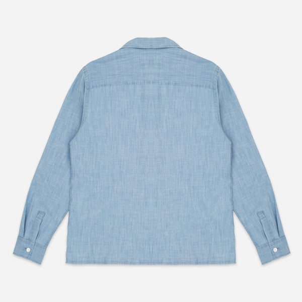 CUBAN CHAMBRAY SHIRT - BLEACH WASH
