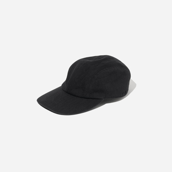 HERRINGBONE TWILL BALL CAP - BLACK