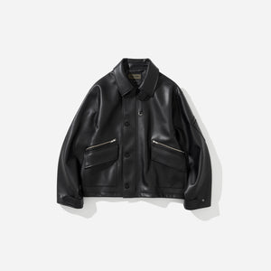 Uniform Bridge - MK3 VEGAN LEATHER JACKET - BLACK -  - Main Front View