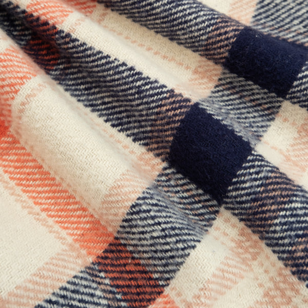BIG POCKET FLANNEL SHIRT - SILVER LINING/ORANGE-BLUE