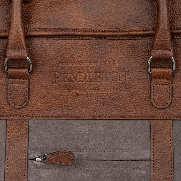 SUEDE WEEKEND BAG - BROWN