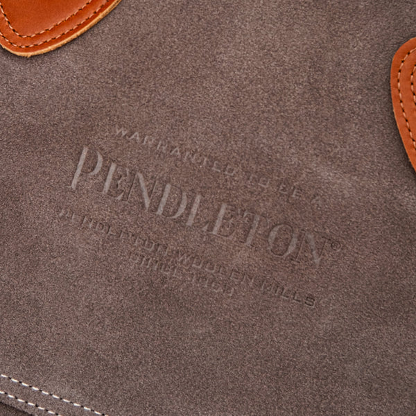 SUEDE TOTE BAG - BROWN