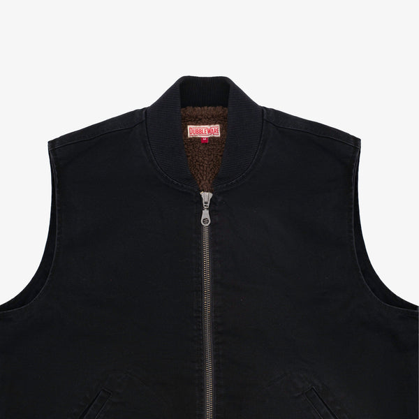 Cavva Fleece Vest - Washed Black