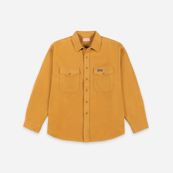 Notched Pocket Flannel Shirt - Golden Tan
