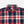 Load image into Gallery viewer, A close-up of a Doubleware plaid button-down shirt in navy blue, red, and white, showing the collar, buttons, and chest pocket.
