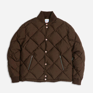 Dubbleware - DUBBLE DOWN LIMITED EDITION DIAMOND QUILTED JACKET - CHOCOLATE -  - Main Front View