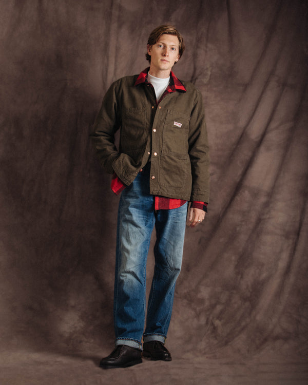 GROVETON BLANKET LINED WORK JACKET - SEA KELP