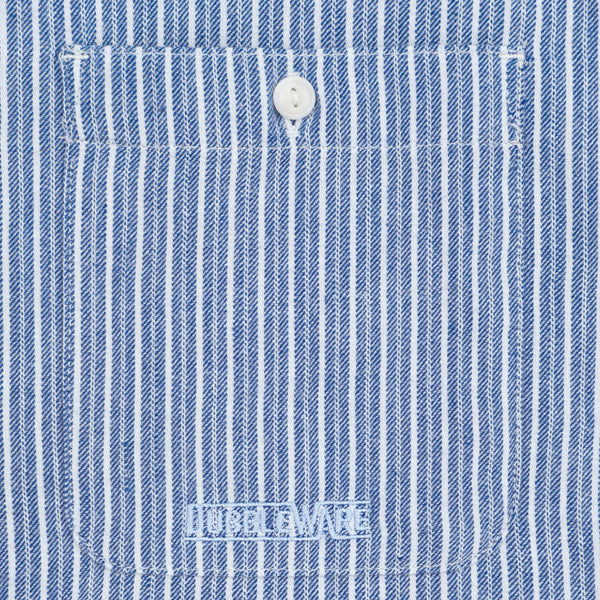 TOUGH STRIPE WORKSHIRT - BROKEN TWILL BLUE