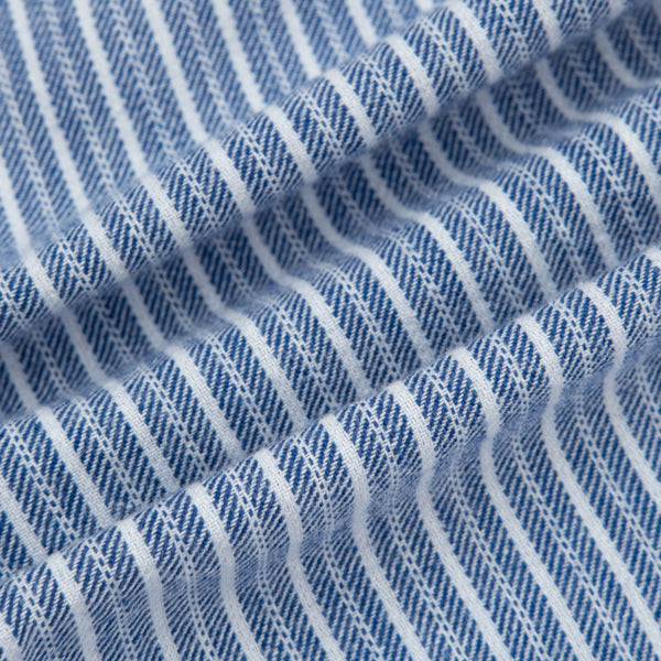 TOUGH STRIPE WORKSHIRT - BROKEN TWILL BLUE