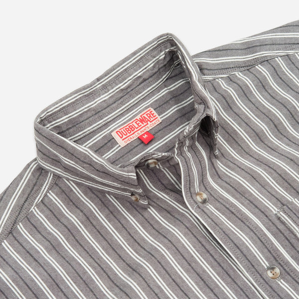 VINTAGE DENIM STRIPE SHIRT - GREY