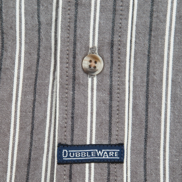 VINTAGE DENIM STRIPE SHIRT - GREY