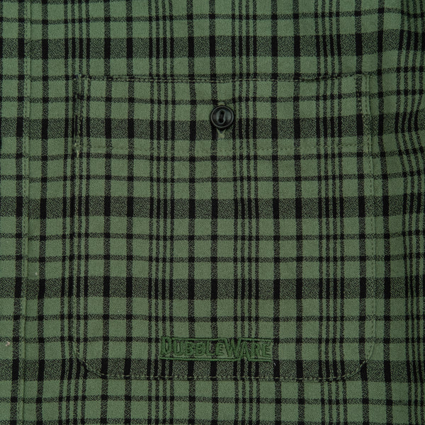 POP CHECK PLAID SHIRT - GREEN/BLACK