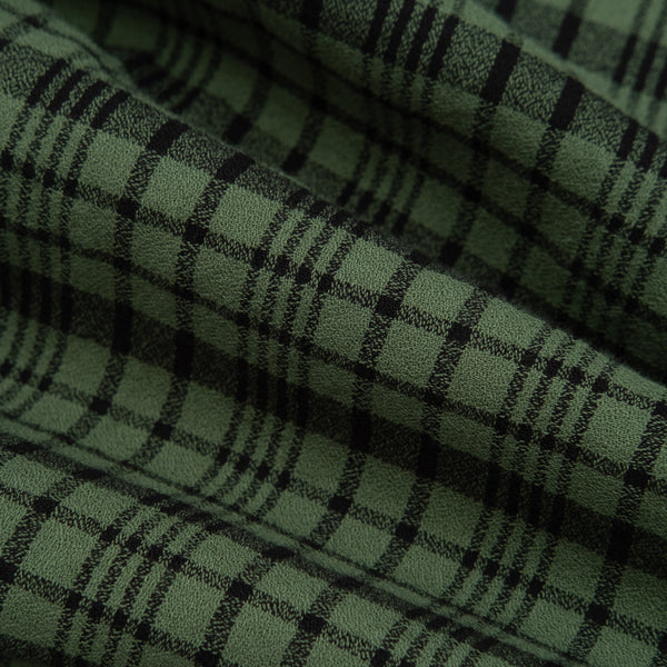 POP CHECK PLAID SHIRT - GREEN/BLACK