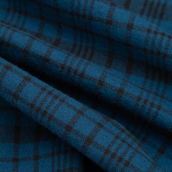 POP CHECK PLAID SHIRT - DARK BLUE/BLACK