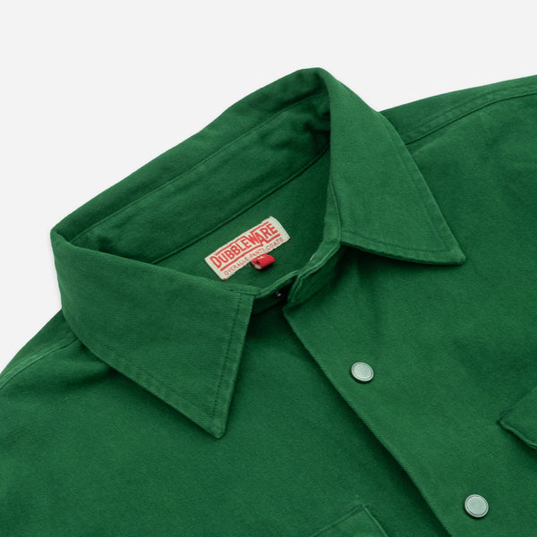 O-RING TWILL OVERSHIRT - DARK GREEN