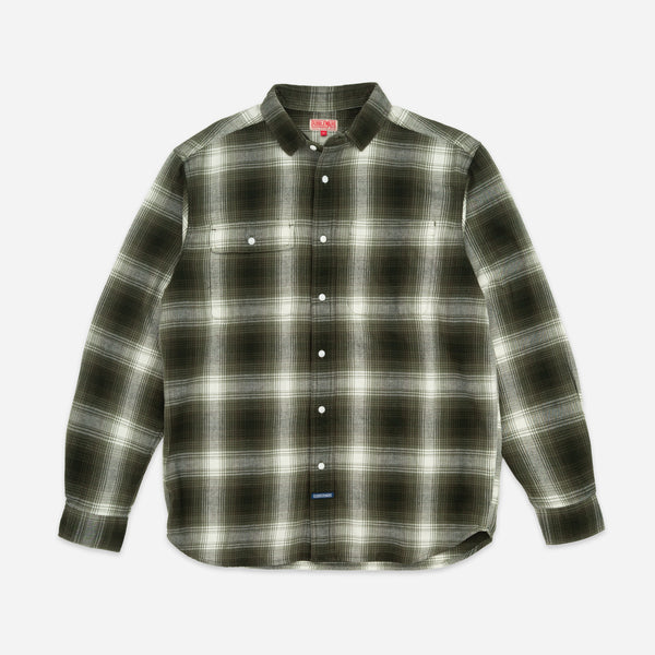 HERITAGE CHECK WORKSHIRT - MOSS/GREY