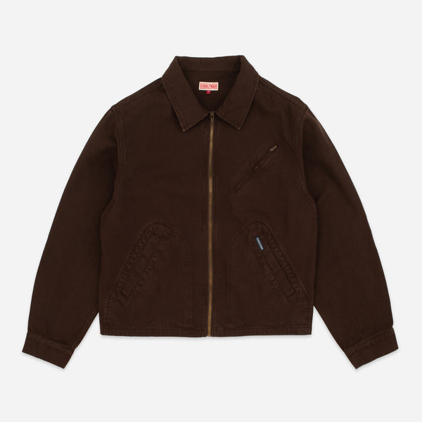 CROP MECHANIC JACKET - CHOCOLATE PLUM