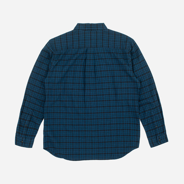 POP CHECK PLAID SHIRT - DARK BLUE/BLACK