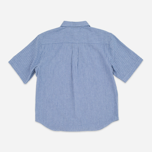 TOUGH STRIPE WORKSHIRT - BROKEN TWILL BLUE