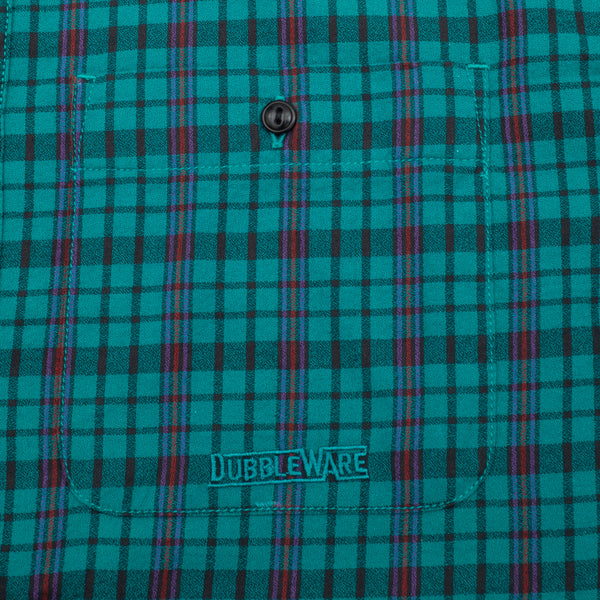 POP CHECK SHIRT- GREEN/BLACK