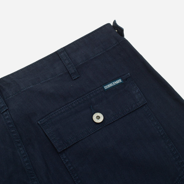 HERRINGBONE FATIGUE PANT - NAVY