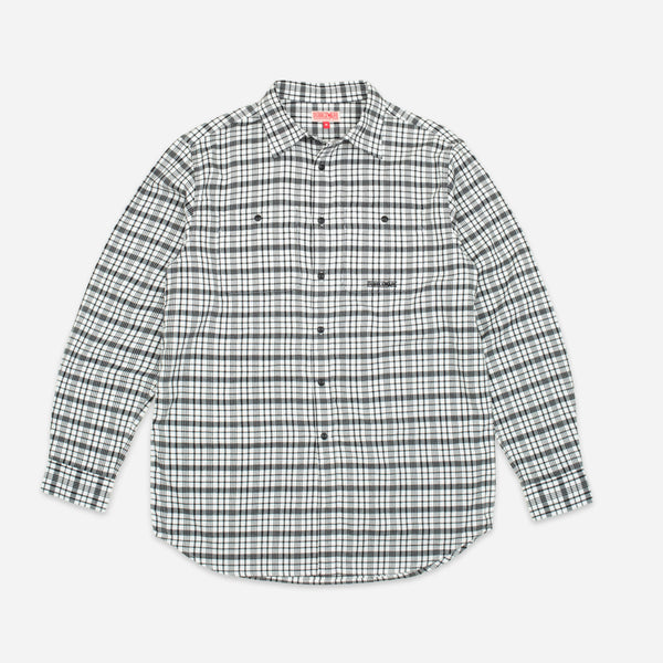 POP CHECK SHIRT - WHITE/BLACK