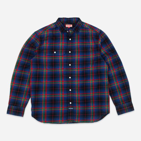 HERITAGE CHECK WORK SHIRT - BLUE/RED-MIX