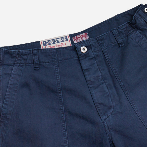 HERRINGBONE FATIGUE PANT - NAVY