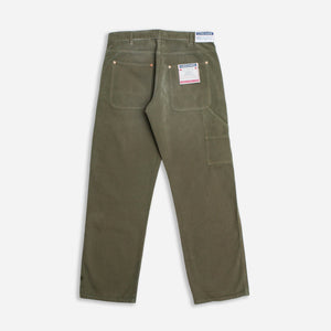 Dubbleware - BELMONT WASHED CANVAS CARPENTER PANT - MILITARY GREEN -  - Alternative View 1