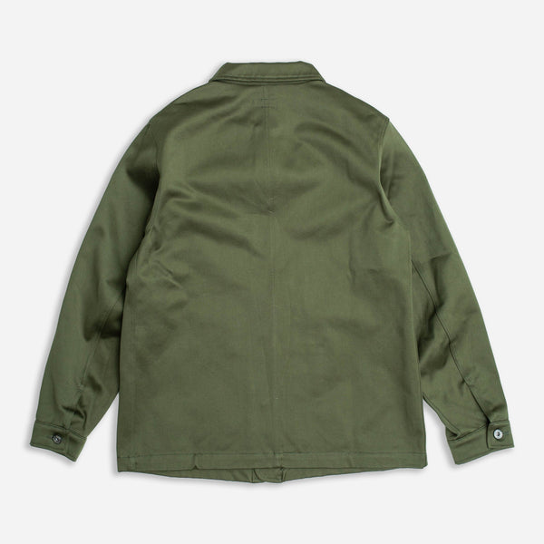 HEAVY SATEEN WORK JACKET - MILITARY GREEN