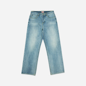 Dubbleware - SELVEDGE STRAIGHT LEG WORK DENIM JEANS - STONE WASH -  - Main Front View