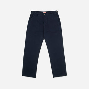 Dubbleware - HERRINGBONE FATIGUE PANT - NAVY -  - Main Front View