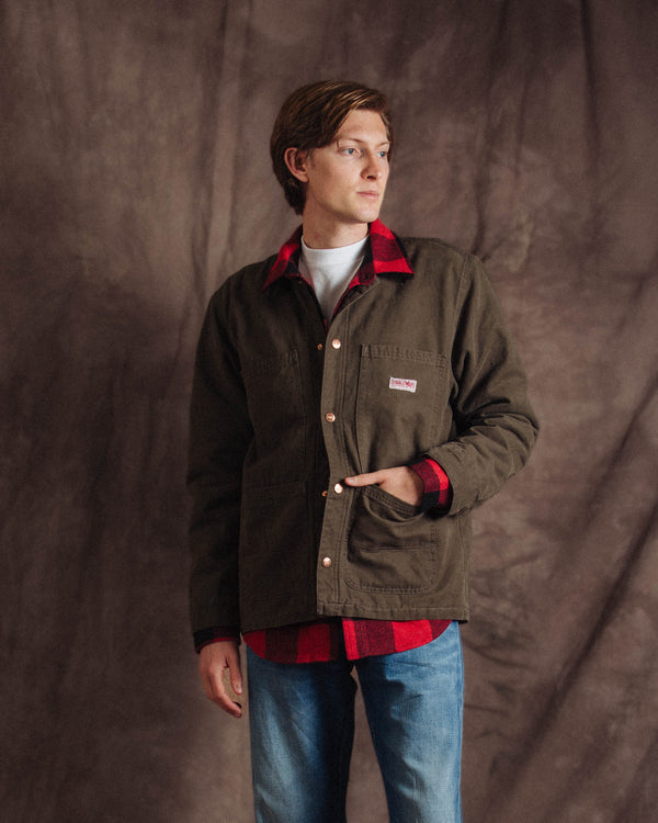 GROVETON BLANKET LINED WORK JACKET - SEA KELP