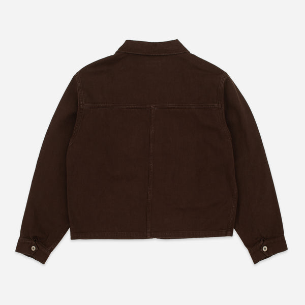 CROP MECHANIC JACKET - CHOCOLATE PLUM