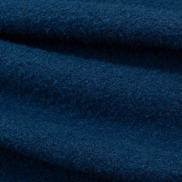 NOTCHED POCKET HEAVY FLANNEL OVERSHIRT - NAVY