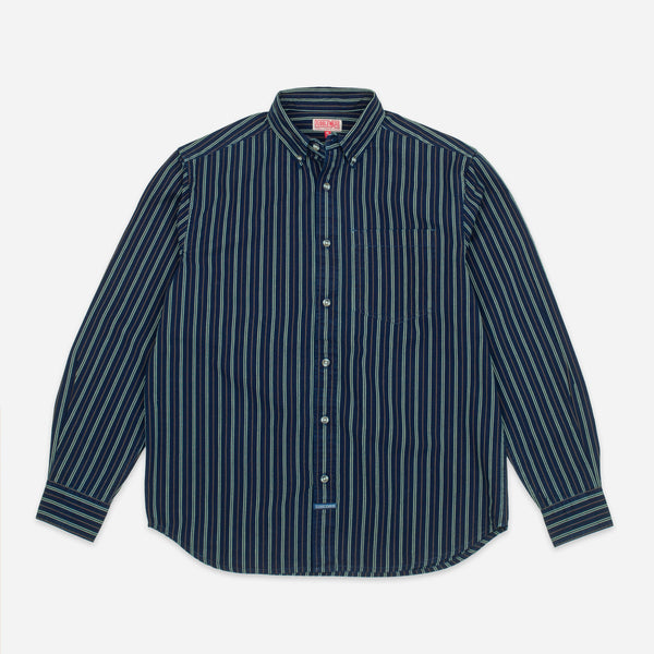 VINTAGE B.D STRIPE DENIM SHIRT - INDIGO