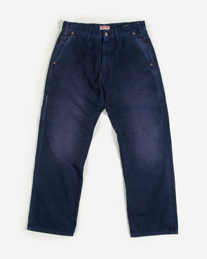 Dubbleware - BELMONT WASHED CANVAS CARPENTER PANT - NAVY -  - Main Front View