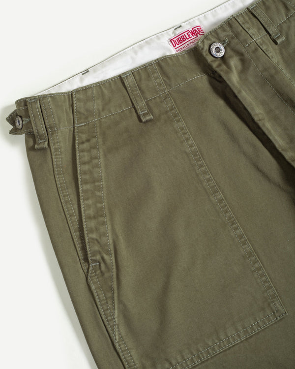 SATEEN FATIGUE PANT - OLIVE