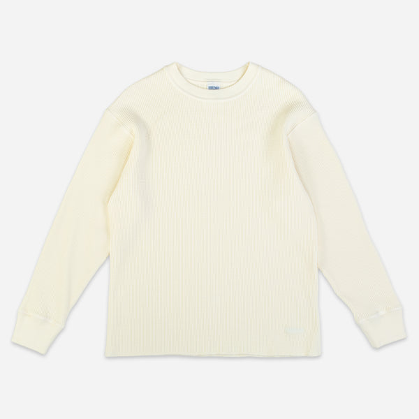 HEAVY WAFFLE SWEATER - MARSHMALLOW