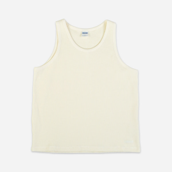 HEAVY WAFFLE TANK TOP - MARSHMALLOW