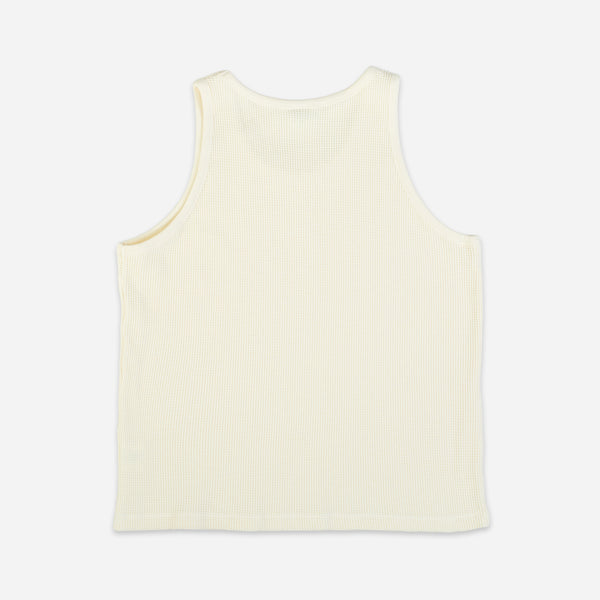 HEAVY WAFFLE TANK TOP - MARSHMALLOW